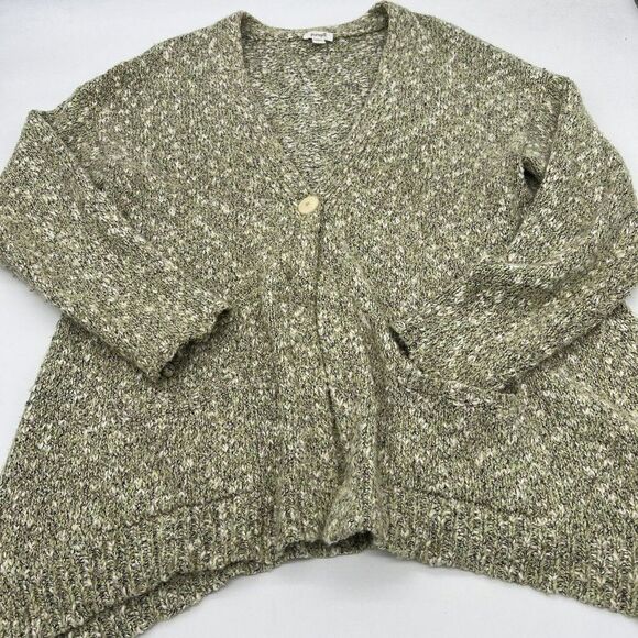 Pure Jill Women’s long sleeve Green Cardigan Medium - Picture 1 of 5